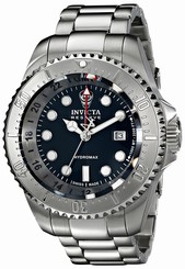 Invicta Watches : 16957 Black Dial Stainless Steel Band Men Watch