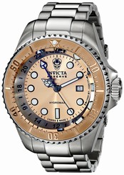 Invicta Watches : 16965 Rose-tone Dial 18kt. Gold Plated Stainless Steel Men Watch