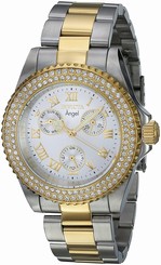 Invicta Watches : 16998 Silver Dial Fixed Yellow Gold-plated Set With Crystals Band Women Watch