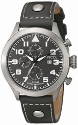 Invicta Watches : 17103 Quartz Day Date Month Grey Leather Men Watch