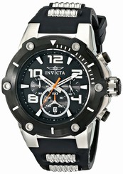 Invicta Watches : 17202 Black Dial Ion Plated Stainless Steel Men Watch