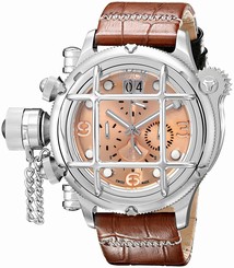 Invicta Watches : 17337 Quartz Chronograph Day Date Brown Leather Men Watch