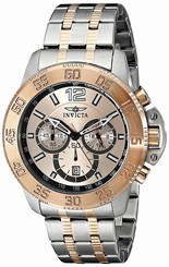 Invicta Watches : 17450 Rose Gold Dial Stainless Steel Band Men Watch