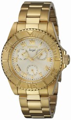 Invicta Watches : 17524 Champagne Dial Uni-directional Rotating Gold-plated Band Women Watch
