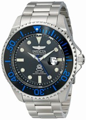 Invicta Watches : 17571 Black Dial Stainless Steel Band Men Watch