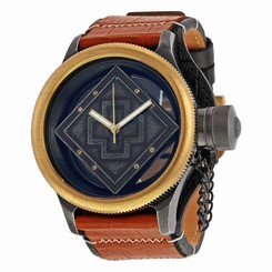 Invicta Watches : 17649 Distressed Gunmetal And See-thru Quartz Men Watch