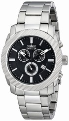 Invicta Watches : 17741 Black Dial Stainless Steel Band Men Watch