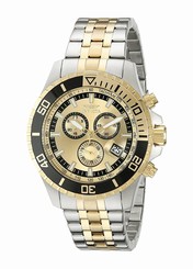 Invicta Watches : 17758 Gold Dial Stainless Steel Band Men Watch
