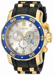 Invicta Watches : 17880 Quartz Chronograph Date Black Polyurethane Men Watch