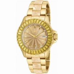 Invicta Watches : 17941 Gold Dial Calendar Women Watch