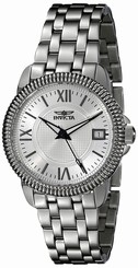 Invicta Watches : 18069 Silver-tone Dial Stainless Steel Women Watch