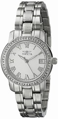 Invicta Watches : 18077 White Dial Stainless Steel Band Women Watch