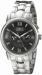 Invicta Watches : 18088 Black Dial Stainless Steel Band Men Watch