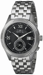 Invicta Watches : 18098 Black Dial Stainless Steel Men Watch