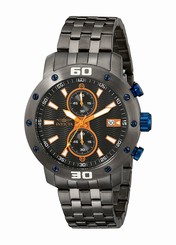 Invicta Watches : 18182 Black Dial Stainless Steel Band Men Watch