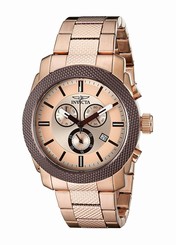 Invicta Watches : 18193 Rose Gold Dial Stainless Steel Men Watch