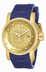 Invicta Watches : 18215 Gold Dial Fixed Gold-plated Band Men Watch