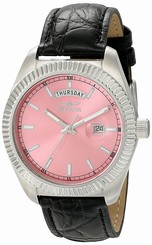 Invicta Watches : 18265 Quartz Analog Date Black Leather Women Watch