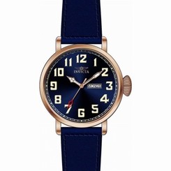 Invicta Watches : 18433 Blue Dial Leather Men Watch