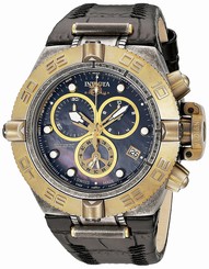 Invicta Watches : 18445 Quartz Chronograph Date Black Leather Men Watch