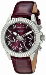 Invicta Watches : 18475 Quartz Analog Day Date Purple Leather Women Watch