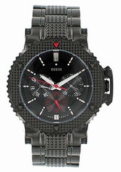 Guess Watches : 18525G1 Quartz Analog Day Date Black Stainless Steel Men Watch