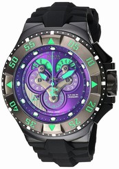 Invicta Watches : 18563 Quartz Chronograph Day Date Month Black Silicone Men Watch