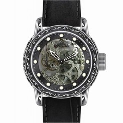 Invicta Watches : 18600 Black Skeleton Hand Wind Men Watch
