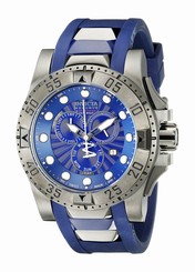 Invicta Watches : 18689 Quartz Chronograph Day Date Blue Rubber Men Watch