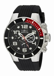 Invicta Watches : 18737 Quartz Analog Day Date Black Rubber Men Watch