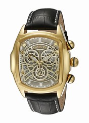 Invicta Watches : 18840 Quartz Chronograph Day Date Black Leather Men Watch