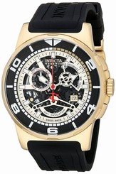 Invicta Watches : 18947 Quartz Chronograph Day Date Black Rubber Men Watch