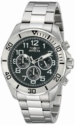 Invicta Watches : 18954 Black Dial Stainless Steel Band Men Watch