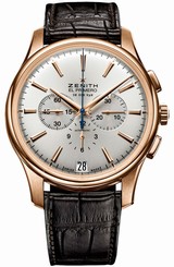 Zenith Watches : 18.2110.400/01.C498 Automatic 18k Rose Gold Case Dark Brown Leather Men Watch