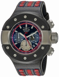 Invicta Watches : 19174 Quartz Chronograph Date Black Leather Men Watch