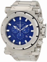Invicta Watches : 1939BBB Blue Dial Stainless Steel Band Men Watch
