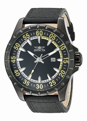 Invicta Watches : 19415 Black Dial Stainless Steel Band Men Watch