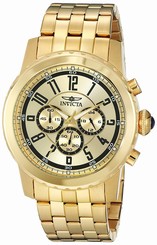 Invicta Watches : 19465 Gold Dial Stainless Steel Men Watch
