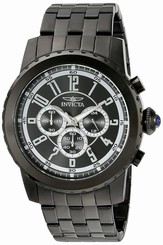 Invicta Watches : 19466 Black Dial Stainless Steel Band Men Watch