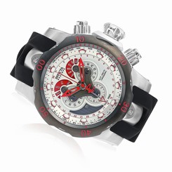 Invicta Watches : 19515 Quartz Chronograph Day Date Month Black Polyurethane Men Watch