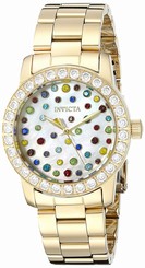 Invicta Watches : 19686 Mother Of Pearl Dial Stainless Steel Band Women Watch