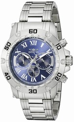 Invicta Watches : 19697 Blue Dial Stainless Steel Men Watch