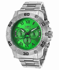Invicta Watches : 19698 Green Dial Stainless Steel Band Men Watch