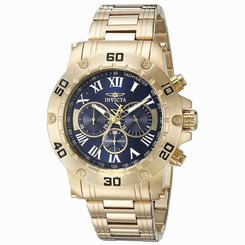 Invicta Watches : 19699 Blue Dial Gold Band Women Watch