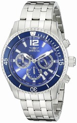 Invicta Watches : 19762 Blue Dial Stainless Steel Band Men Watch