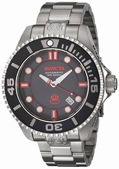 Invicta Watches : 19798 Black Dial Stainless Steel Band Men Watch
