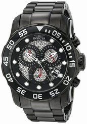 Invicta Watches : 19838 Black Open Weave Quartz Men Watch