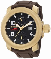 Invicta Watches : 1986 Black Dial Chronograph Luminous Stop-watch Men Watch