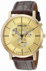 Invicta Watches : 19863 Quartz Chronograph Brown Leather Men Watch
