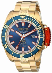 Invicta Watches : 19868 Blue Dial Stainless Steel Band Men Watch